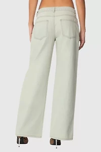 Edikted Raelynn Washed Low Rise Jean