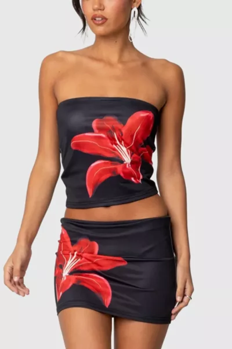 Edikted Tiger Blossom Mini Skirt
