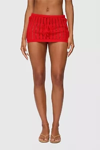 Edikted Leola Ladder Knit Mini Skirt