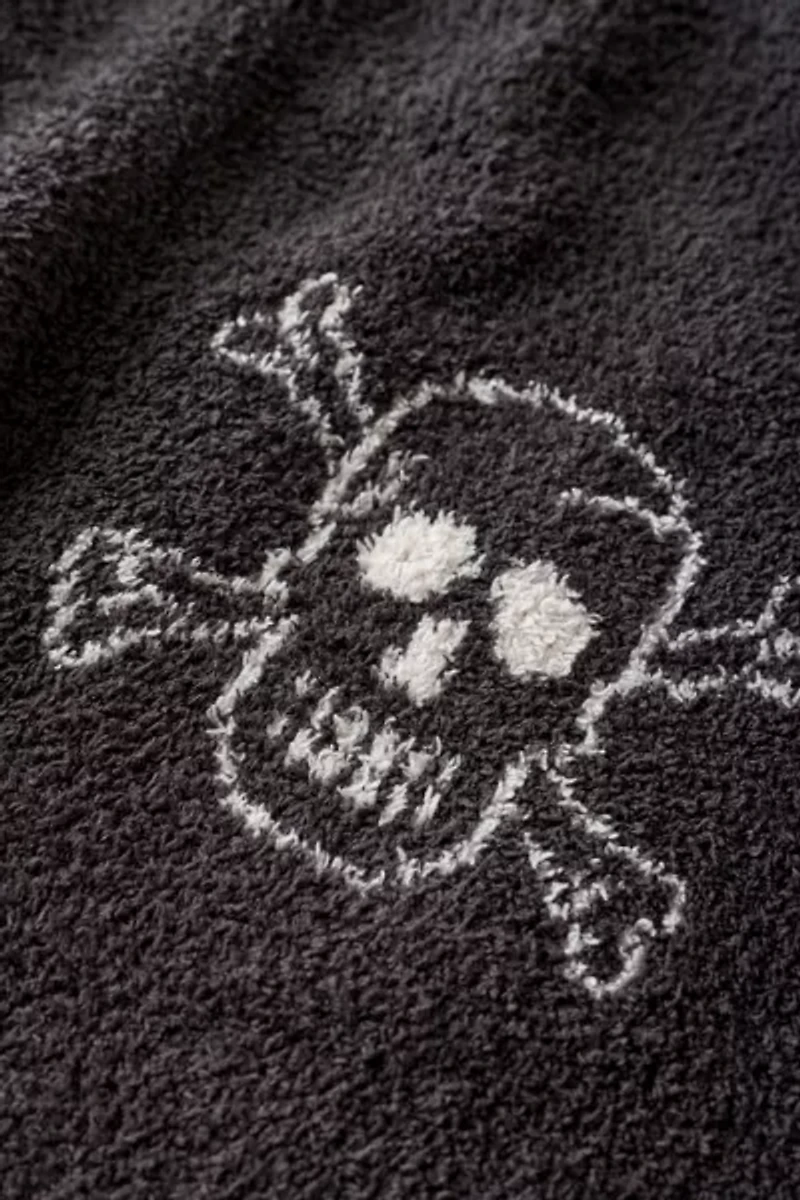 Barefoot Dreams CozyChic Skull Print Throw Blanket