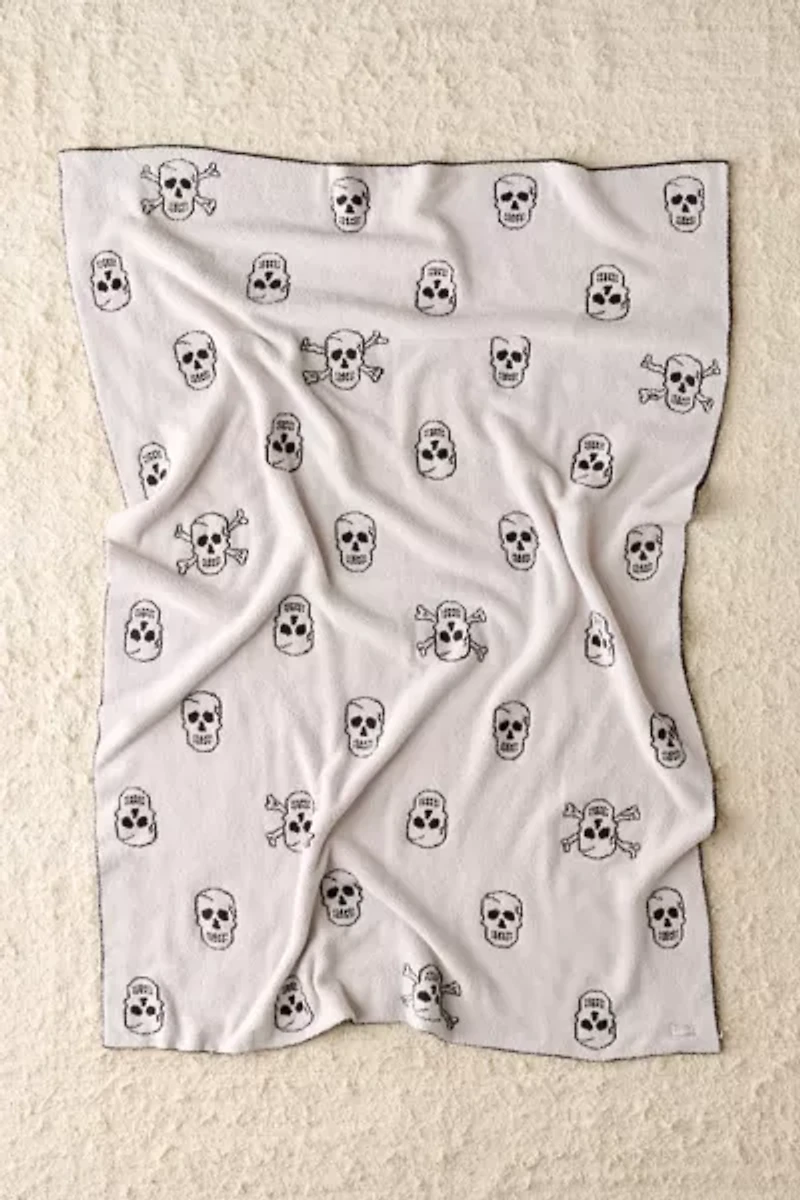 Barefoot Dreams CozyChic Skull Print Throw Blanket