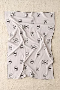 Barefoot Dreams CozyChic Skull Print Throw Blanket