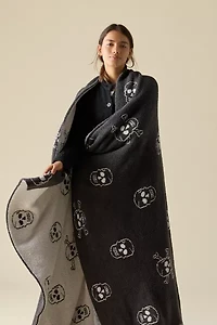 Barefoot Dreams CozyChic Skull Print Throw Blanket