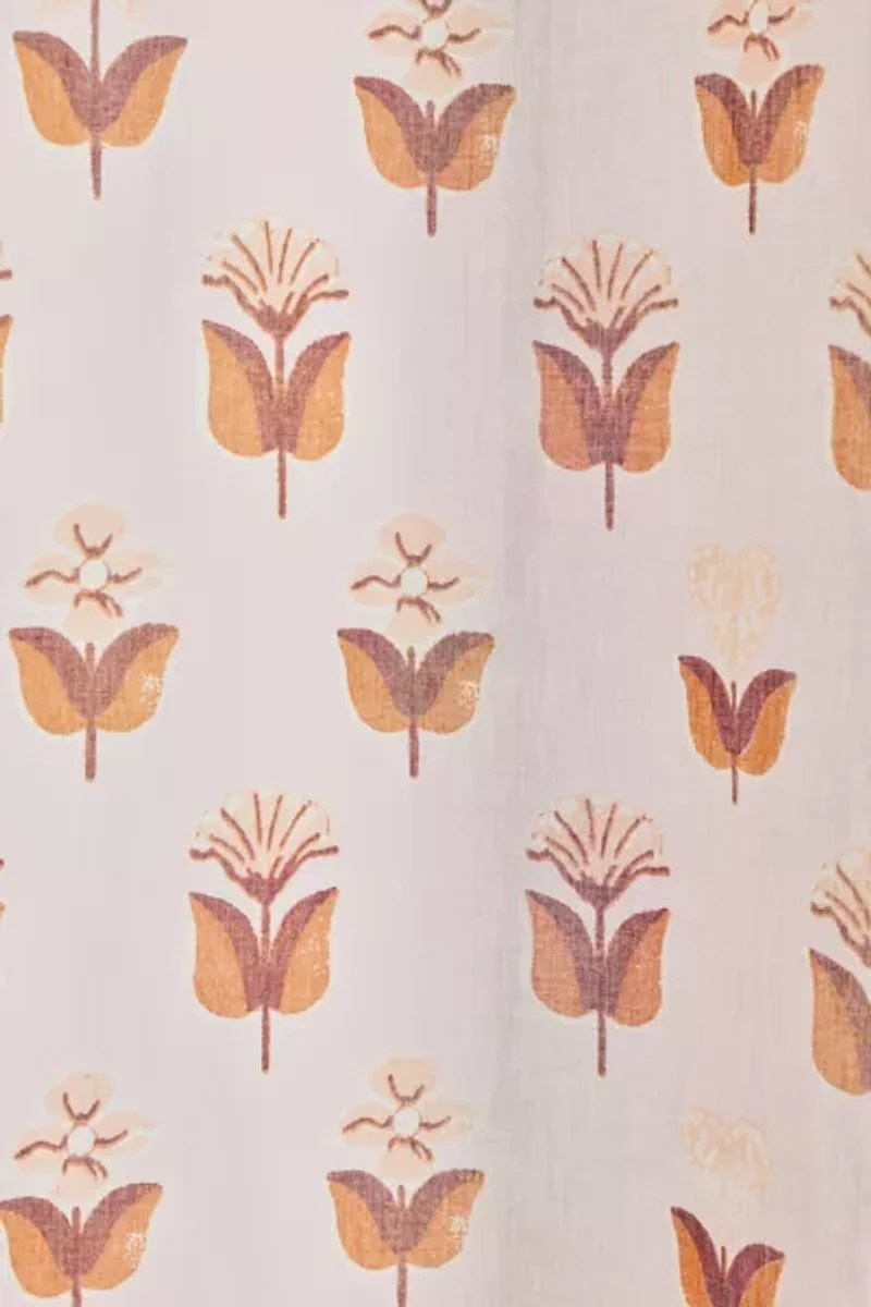 Wren Floral Patterned Window Panel