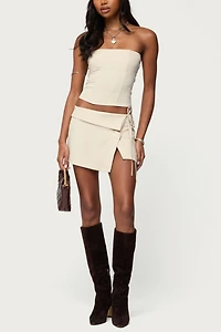 Edikted Selena Asymmetric Wrap Mini Skirt