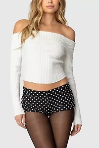 Edikted Maxene Polka Dot Micro Shorts