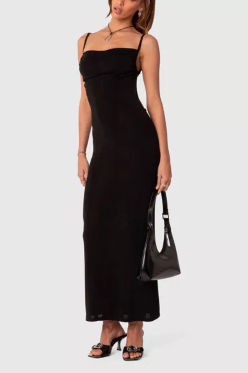 Edikted Clea Open Back Maxi Dress