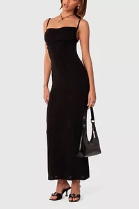 Edikted Clea Open Back Maxi Dress
