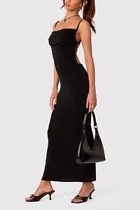 Edikted Clea Open Back Maxi Dress