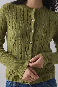 Kimchi Blue Rachel Soft Brushed Cable Knit Cardigan