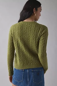 Kimchi Blue Rachel Soft Brushed Cable Knit Cardigan