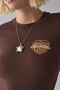 True Religion Heritage Puff Glitter Graphic Long Sleeve Baby Tee