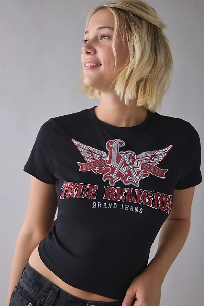 True Religion Crystal Wing Graphic Baby Tee