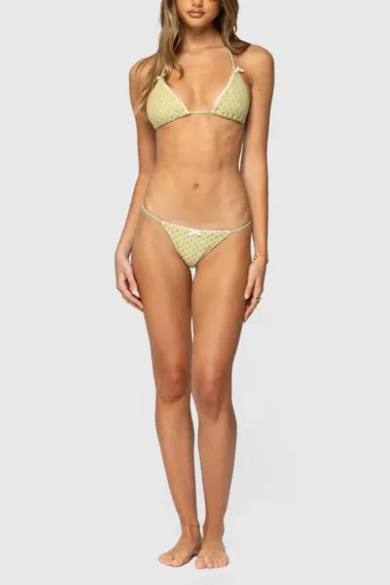 Edikted Anna Textured Triangle Bikini Top