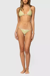 Edikted Anna Textured Triangle Bikini Top