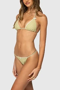 Edikted Anna Textured Triangle Bikini Top
