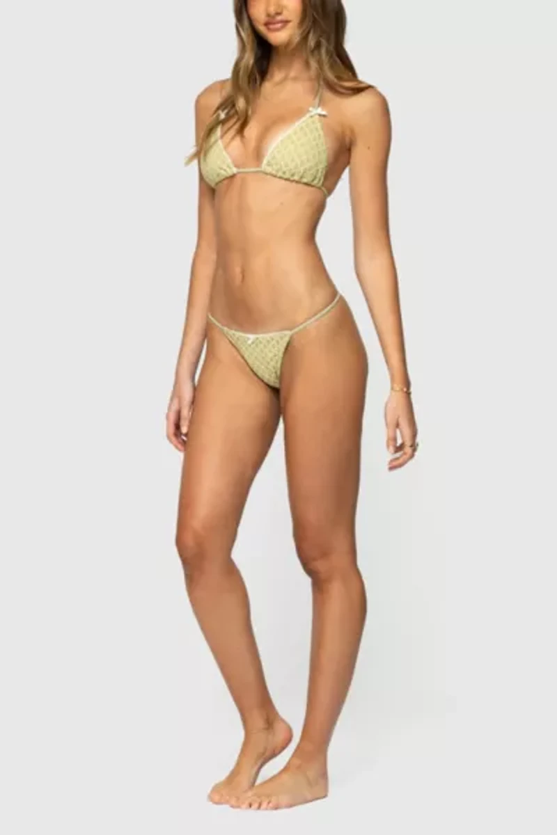 Edikted Anna Textured Triangle Bikini Top