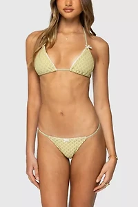 Edikted Anna Textured Triangle Bikini Top