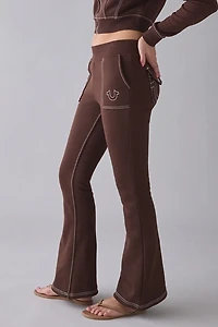 True Religion Big T Mid-Rise Flare Sweatpant