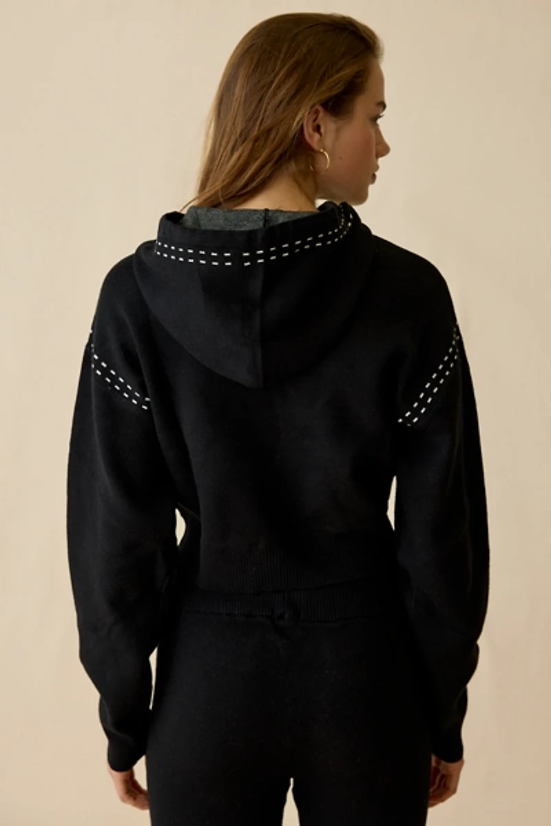 True Religion Jacquard Logo Graphic Hoodie Sweatshirt