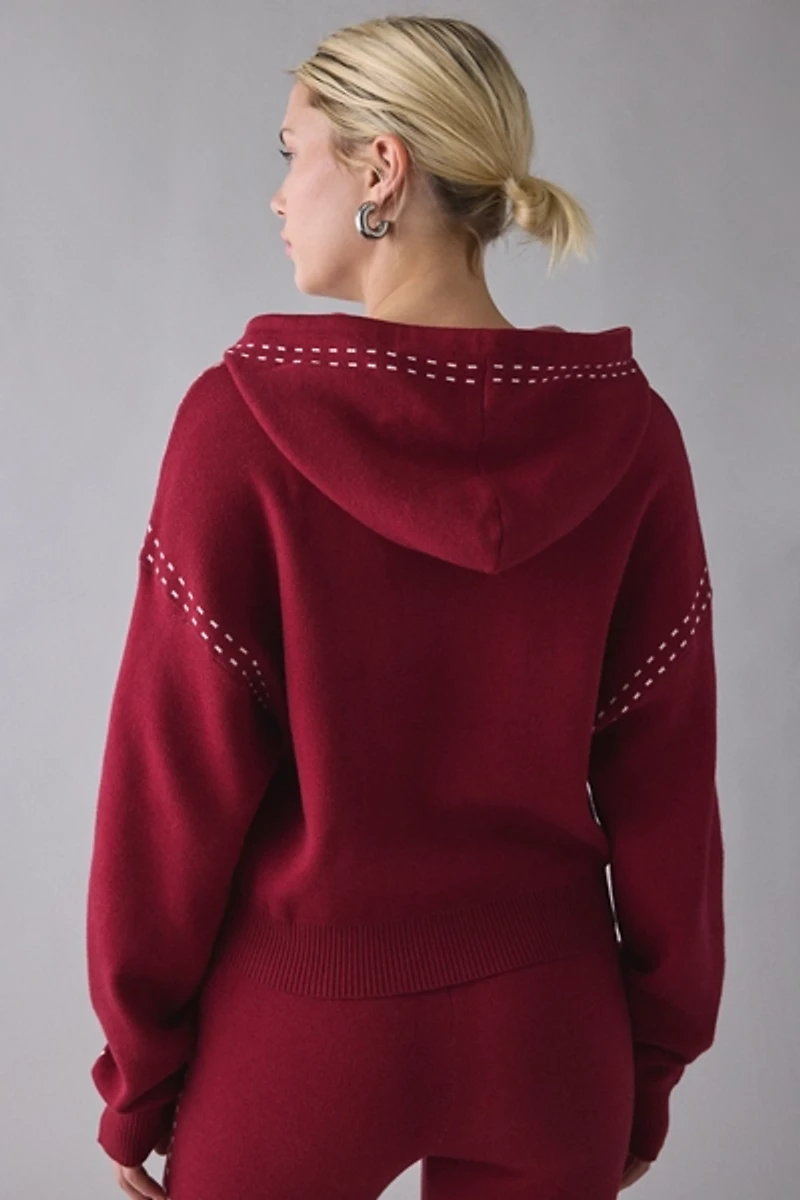 True Religion Jacquard Logo Graphic Sweater Hoodie Sweatshirt