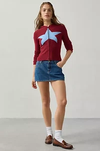 BDG Monet Star Graphic Zip-Up Hoodie Sweatshirt