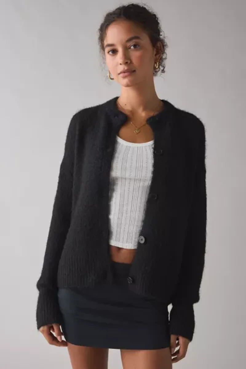 BDG Becca Brushed Knit Oversized Cardigan