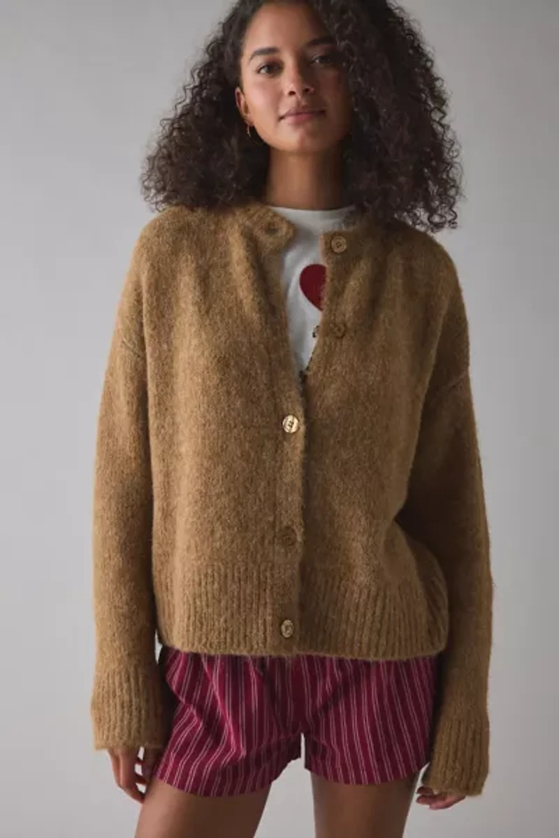 BDG Becca Brushed Knit Oversized Cardigan