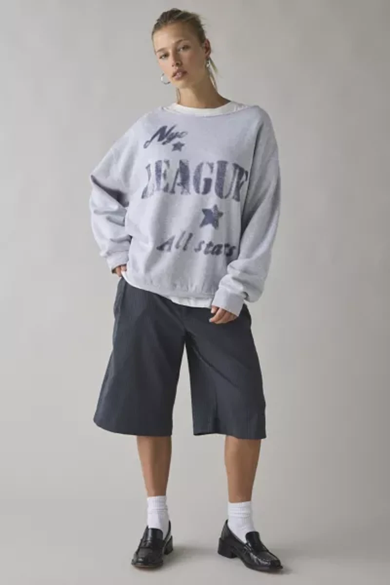 NYC League All-Stars Graphic Off-The-Shoulder Pullover
