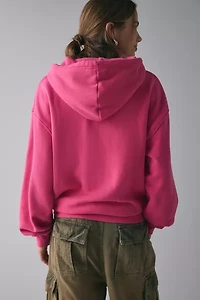 BDG Dusty Heart Breaker Barcode Graphic Oversized Zip-Up Hoodie Sweatshirt