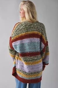 BDG Mckenzie Striped Knit Oversized Cardigan