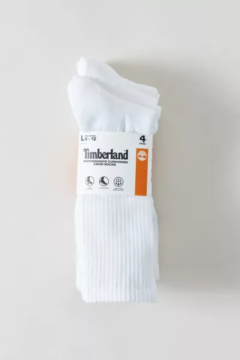 Timberland Performance Cushioned Crew Sock 4-Pack