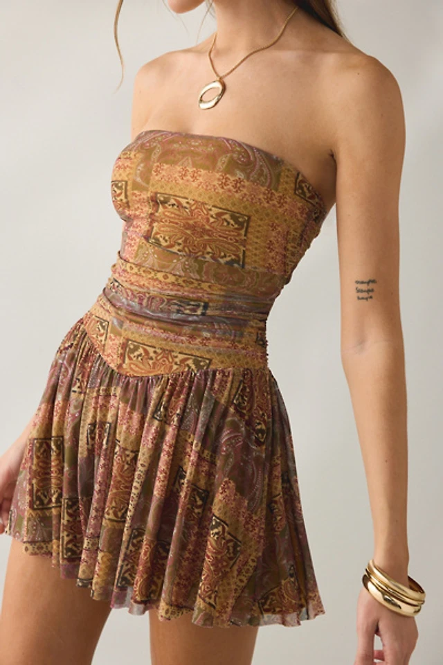 bhldn strapless basque waist a line midi dress BHLDN Strapless Basque-Waist A-Line Midi Dress