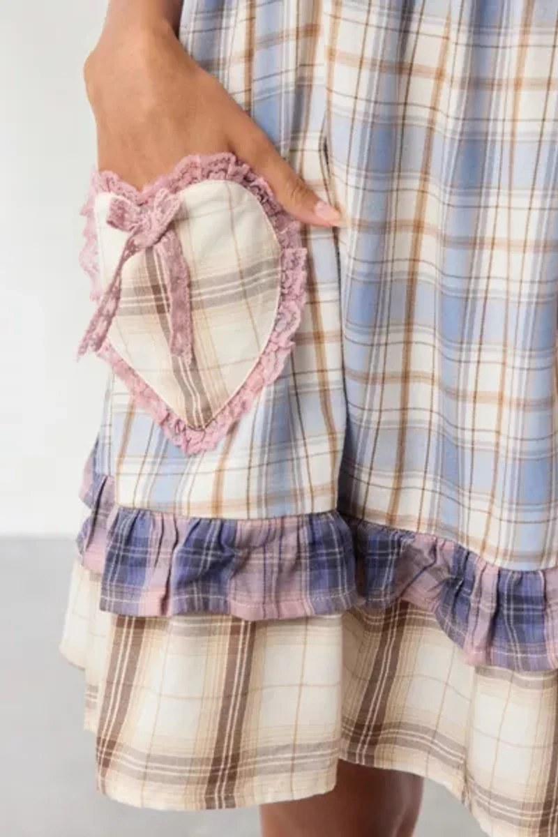 Out From Under Hearts Desire Plaid Lounge Dress