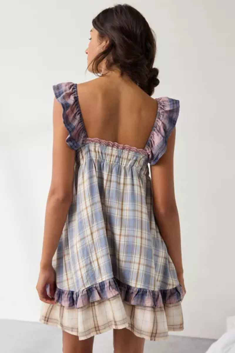 Out From Under Hearts Desire Plaid Lounge Dress