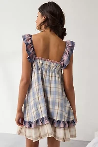Out From Under Hearts Desire Plaid Lounge Dress