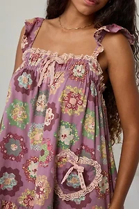 Out From Under Hearts Desire Lace Trim Lounge Dress