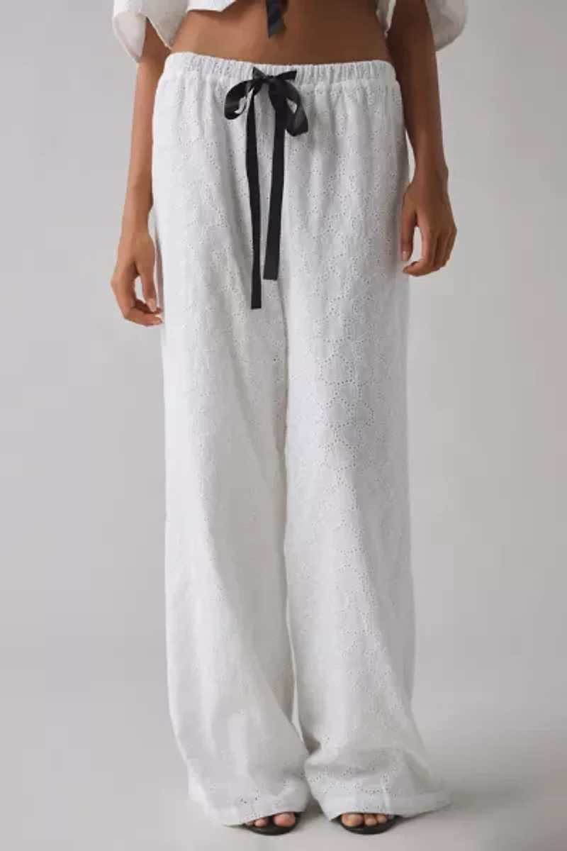 Sister Jane Broderie Anglaise Tie-Front Bow Pant