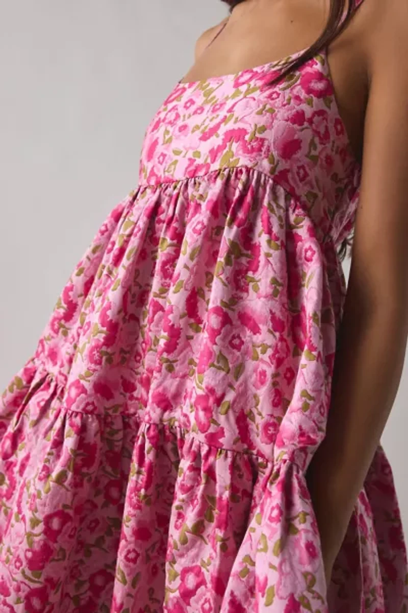 Sister Jane Primavera Jacquard Tiered Babydoll Midi Dress