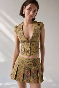 UO Feeling Naughties Tailored Vest Top + Pleated Skort 2-Piece Set