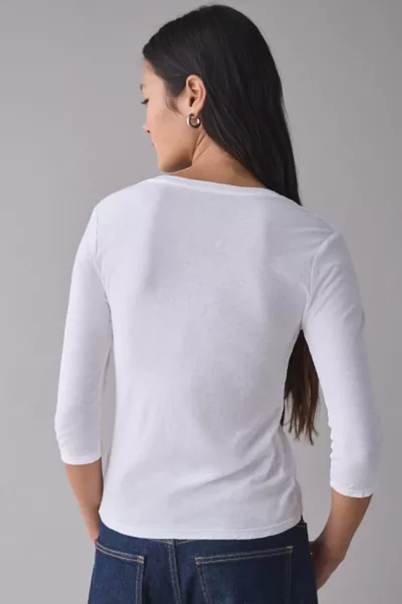 BDG Vee Neck 3/4 Sleeve Spill The Tee