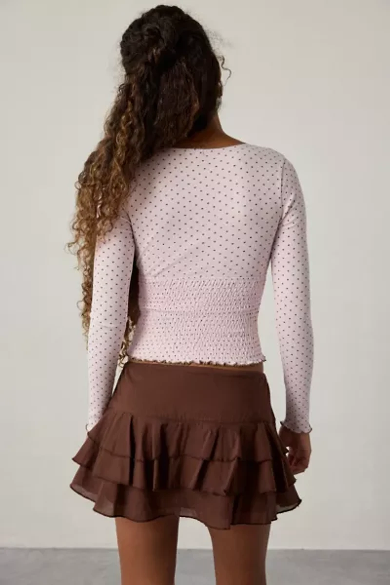 Kimchi Blue Only You Smocked Long Sleeve Top