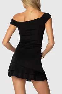 Edikted Carey Asymmetric Mini Dress