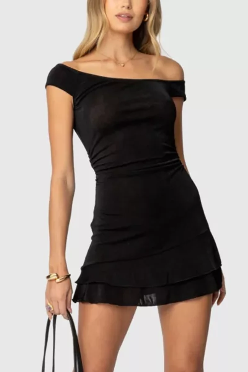 Edikted Carey Asymmetric Mini Dress