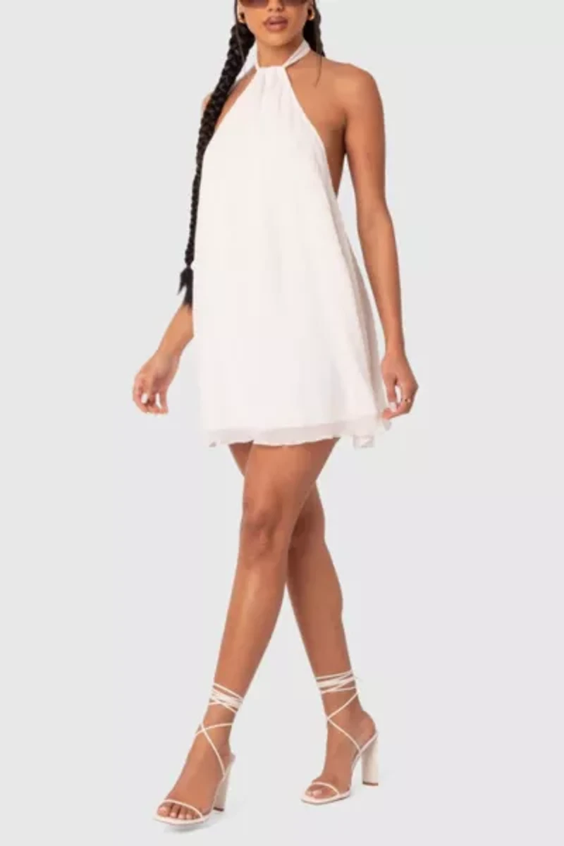 Edikted Palma Open Back Halter Mini Dress