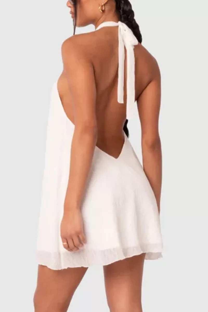 Edikted Palma Open Back Halter Mini Dress