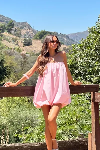 Edikted Met Strapless Bubble Mini Dress