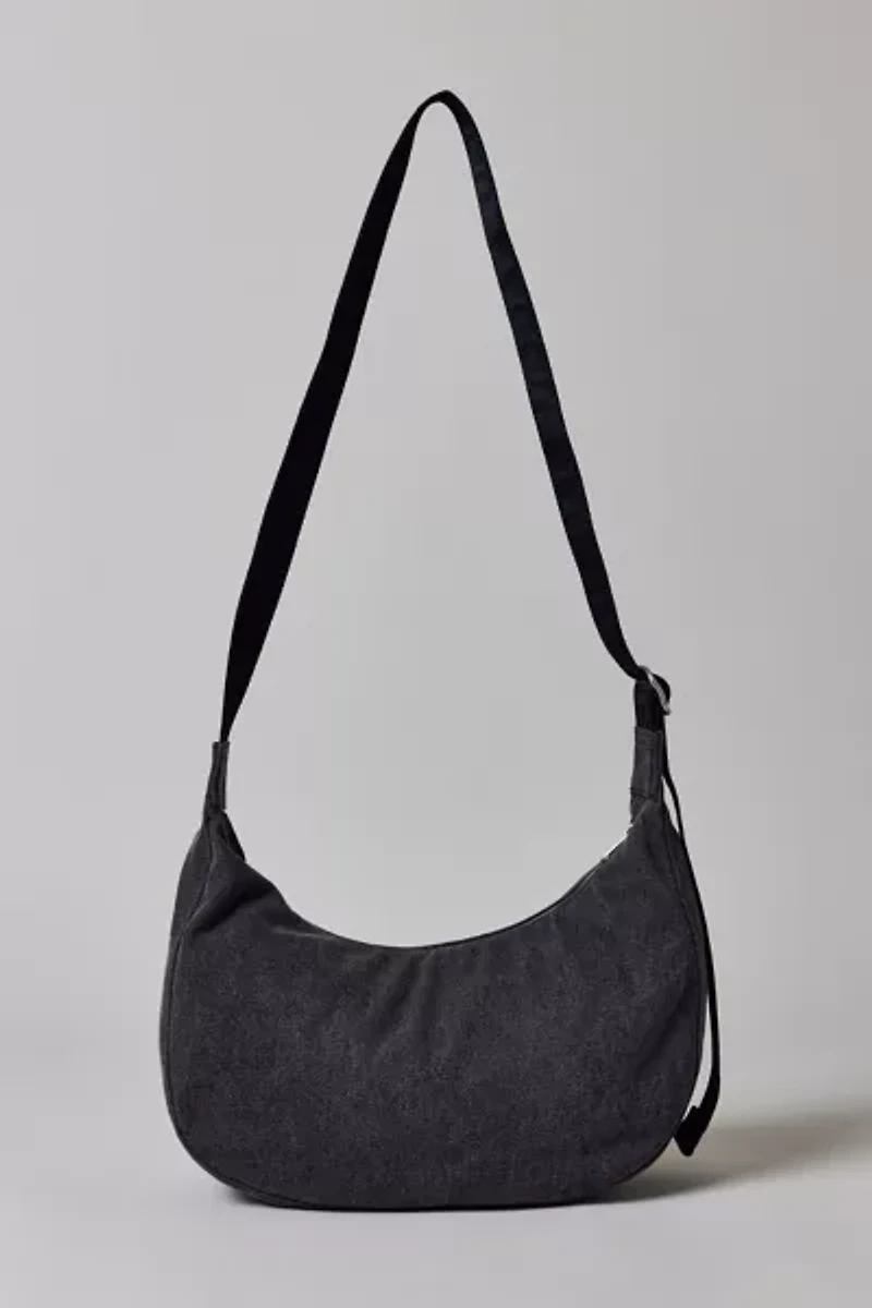 BAGGU Medium Denim Crescent Bag
