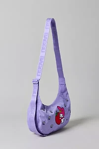 BAGGU X Hello Kitty And Friends Embroidered My Melody Medium Nylon Crescent Bag