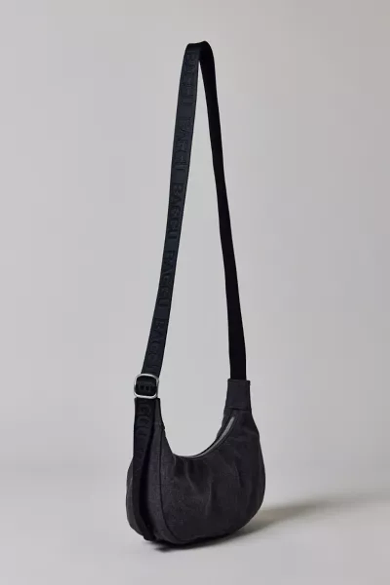 BAGGU Small Denim Crescent Bag